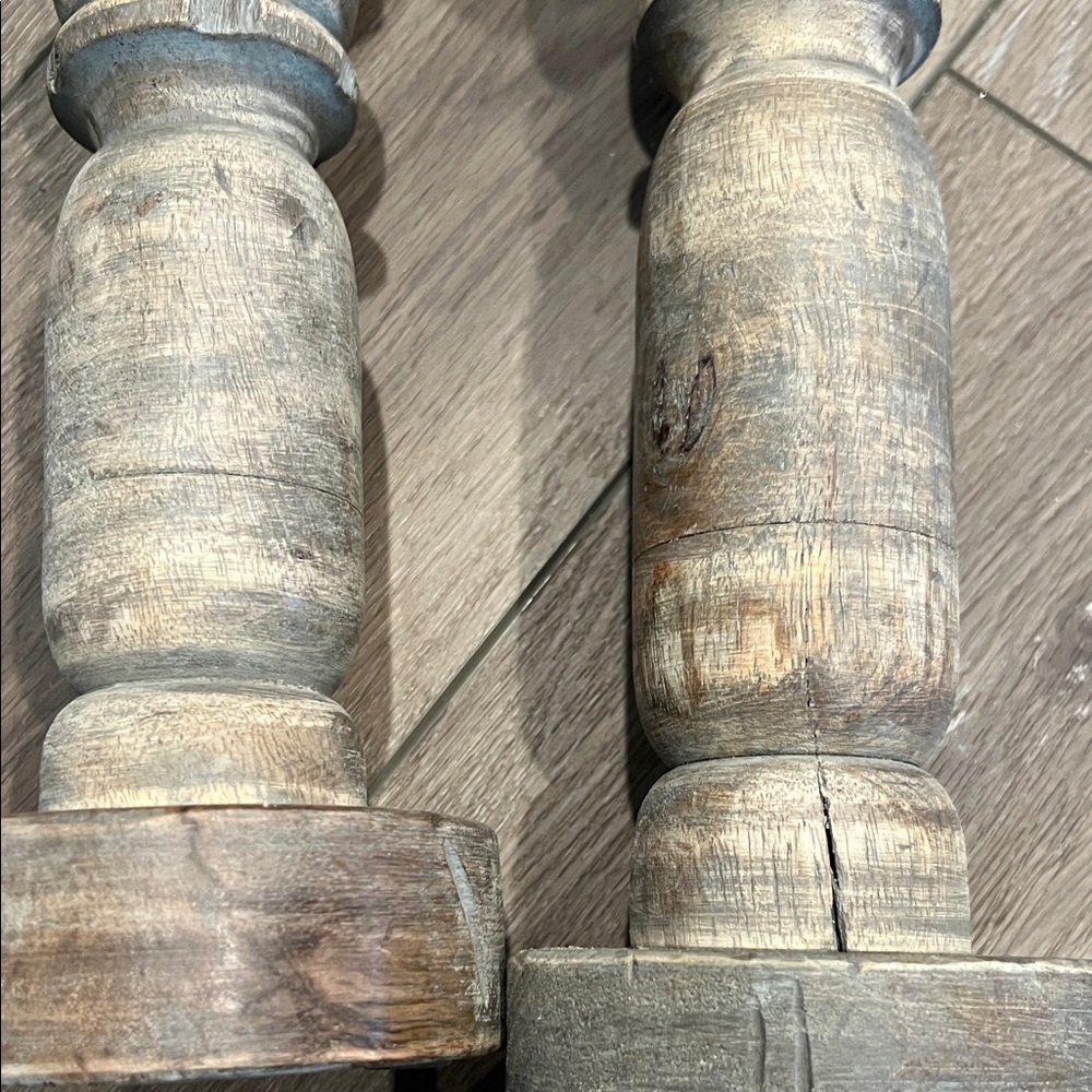 Rustic Wooden Candle Holders - Picture 7 of 8